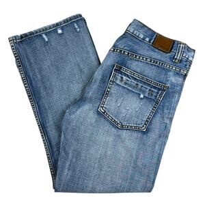 Red Camel Bootcut Jeans Blue Distressed 100% Cotton Denim Men 34x30
